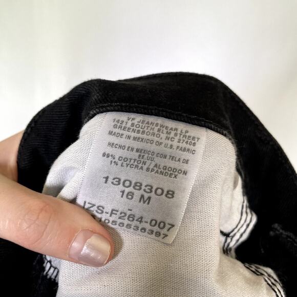 Riders by Lee black jeans cotton pants women's size 16 pockets casual pants - Picture 6 of 6